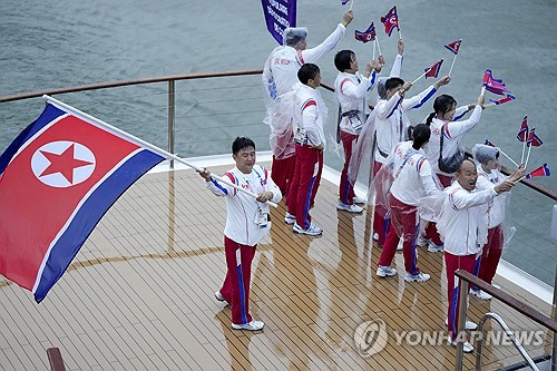 북한 선수단. ⓒ연합뉴스 AFP